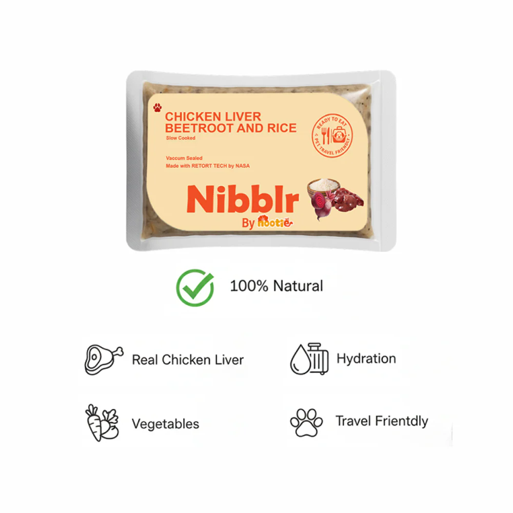 Nibblr By Nootie Wholesome Chicken Liver Beetroot & Rice Ready to Eat Meal Dog Wet Food - Image 5