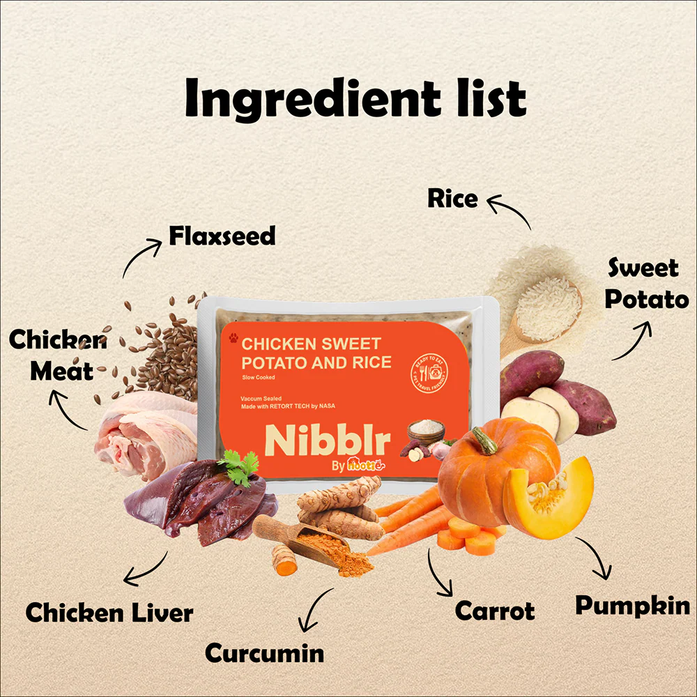 Nibblr By Nootie Wholesome Chicken Sweet Potato & Rice Ready to Eat Meal Dog Wet Food - Image 2
