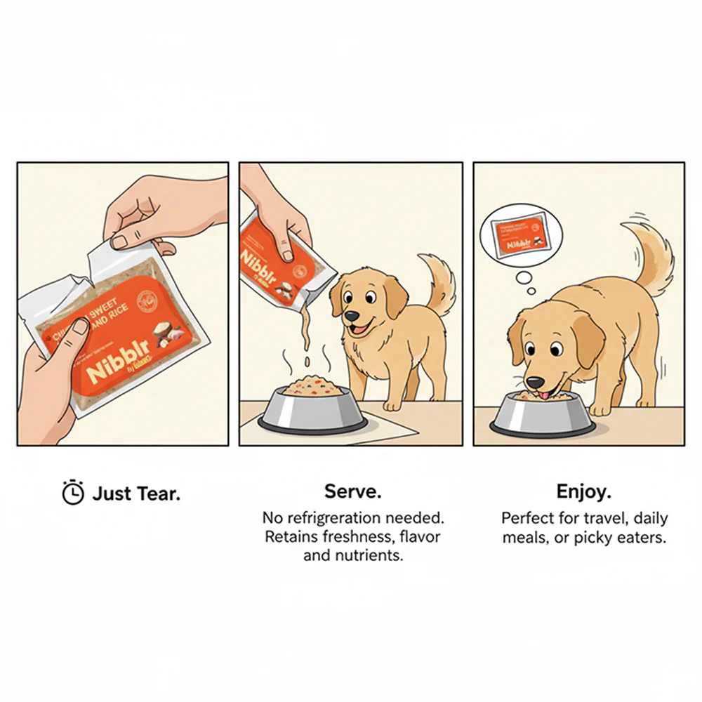 Nibblr By Nootie Wholesome Chicken Sweet Potato & Rice Ready to Eat Meal Dog Wet Food - Image 5