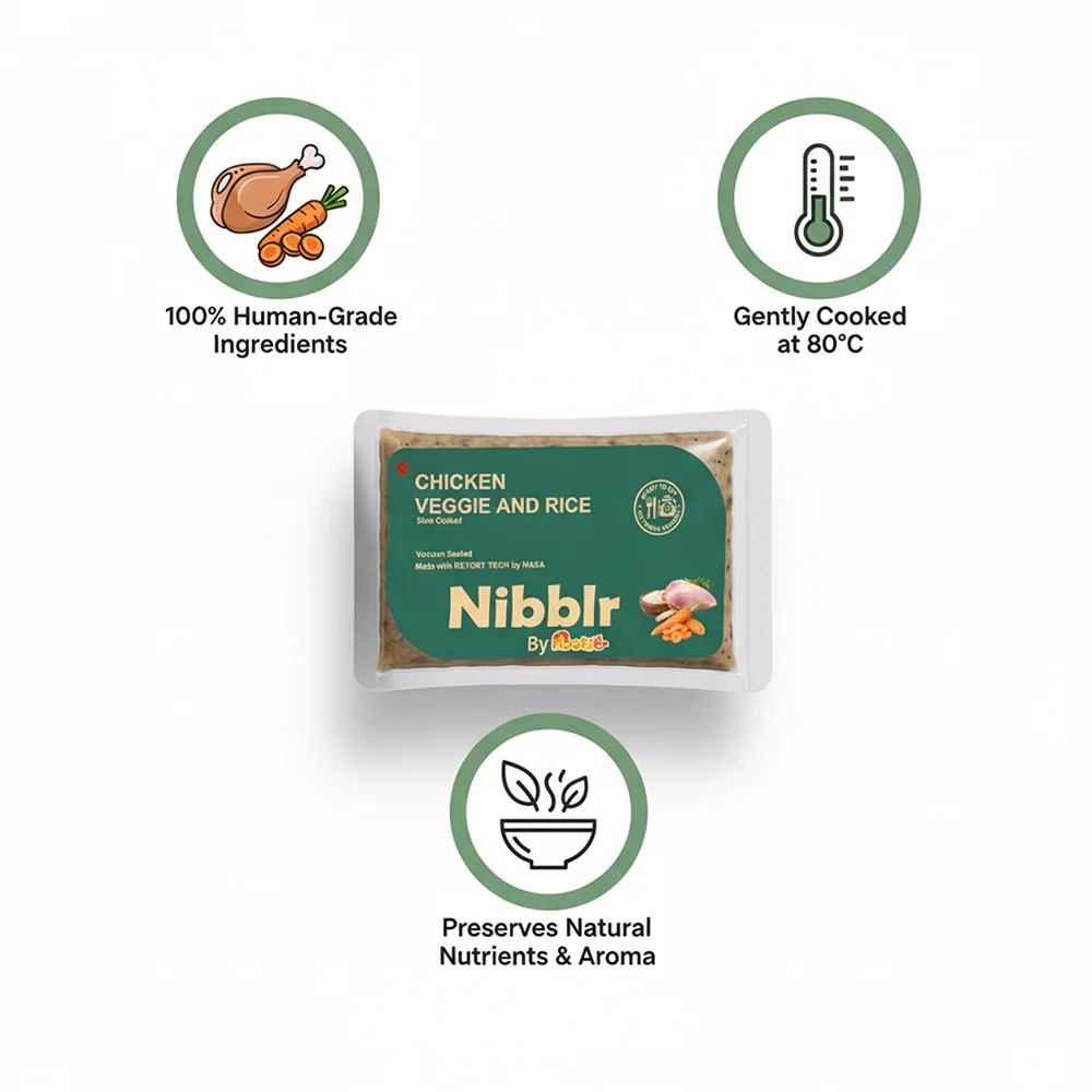 Nibblr By Nootie Wholesome Chicken Veggie & Rice Ready to Eat Meal Dog Wet Food - Image 2