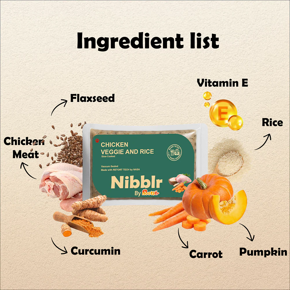 Nibblr By Nootie Wholesome Chicken Veggie & Rice Ready to Eat Meal Dog Wet Food - Image 4
