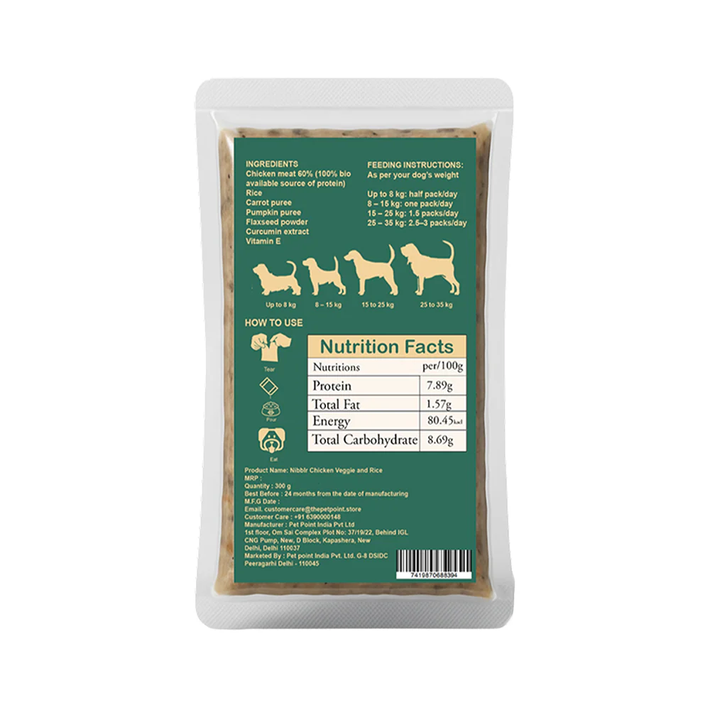 Nibblr By Nootie Wholesome Chicken Veggie & Rice Ready to Eat Meal Dog Wet Food - Image 8
