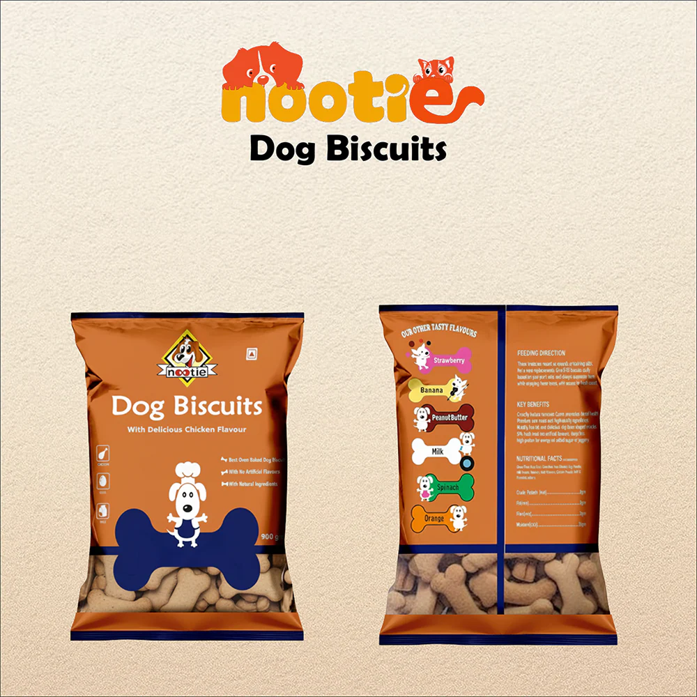 Nootie Chicken & Peanut Butter Flavour Biscuits Adult Dog Treats - Image 10