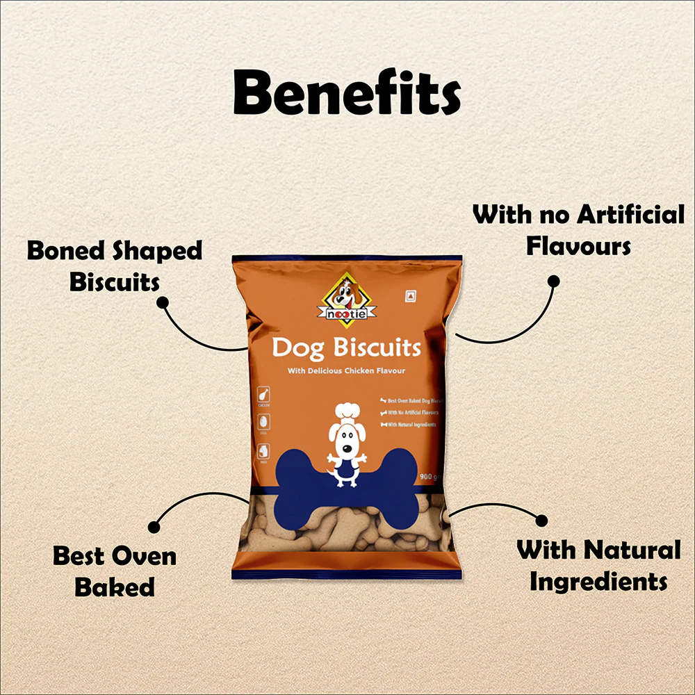 Nootie Chicken & Peanut Butter Flavour Biscuits Adult Dog Treats - Image 3