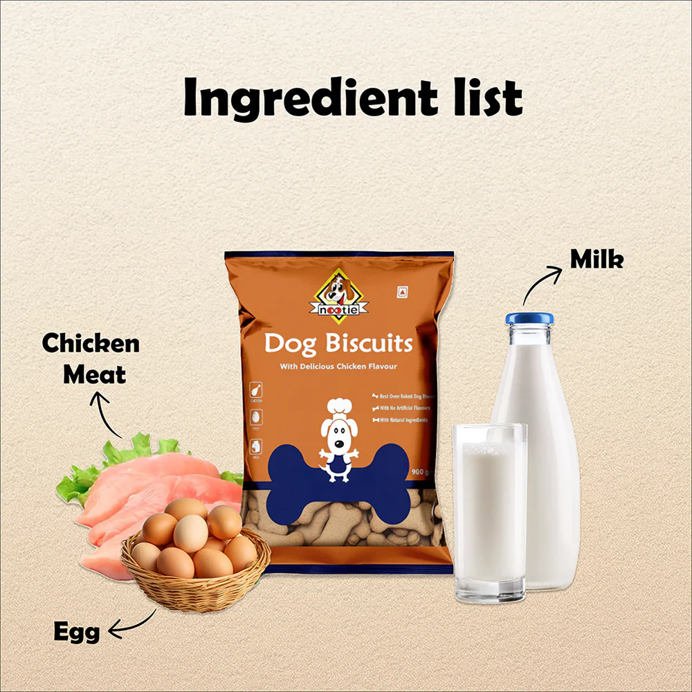 Nootie Chicken & Peanut Butter Flavour Biscuits Adult Dog Treats - Image 4