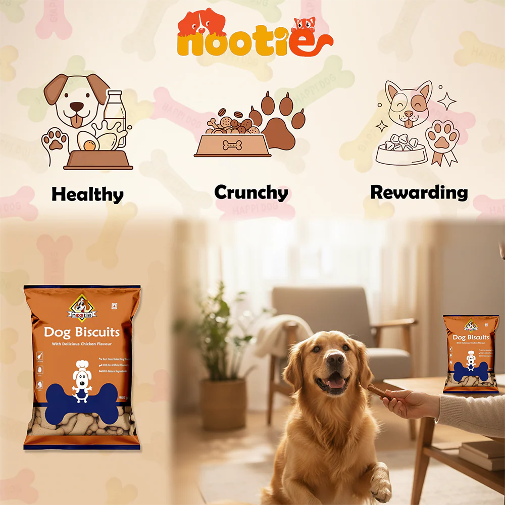 Nootie Chicken & Peanut Butter Flavour Biscuits Adult Dog Treats - Image 5