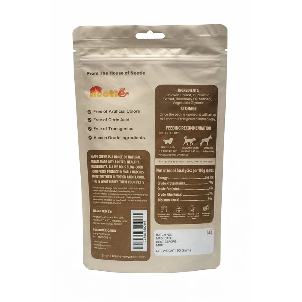 Nootie Happy Chew Dehydrated Chicken Jerky Dog Treat - Image 4