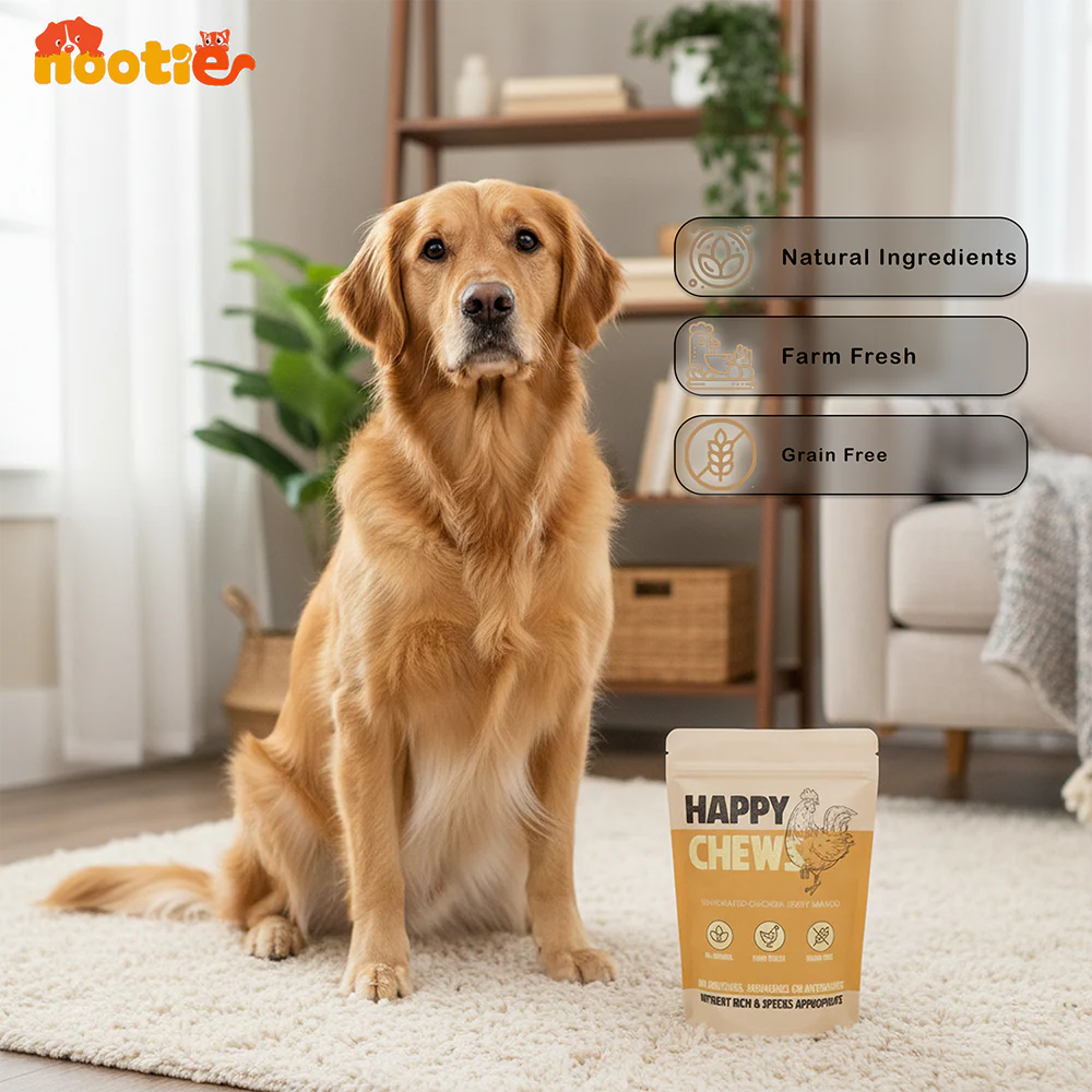 Nootie Happy Chew Dehydrated Mango Flavoured Chicken Jerky Dog Treat - Image 2