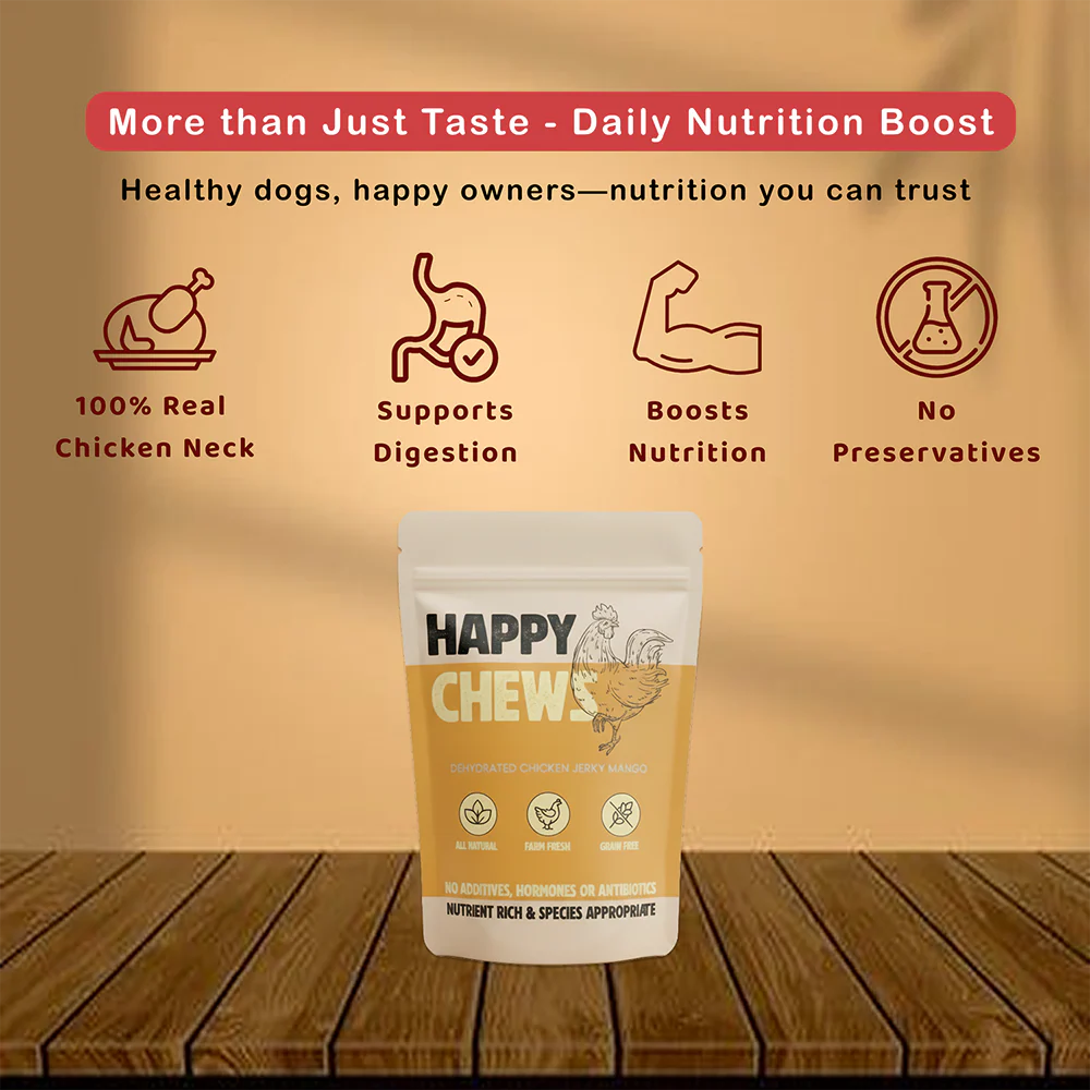 Nootie Happy Chew Dehydrated Mango Flavoured Chicken Jerky Dog Treat - Image 3