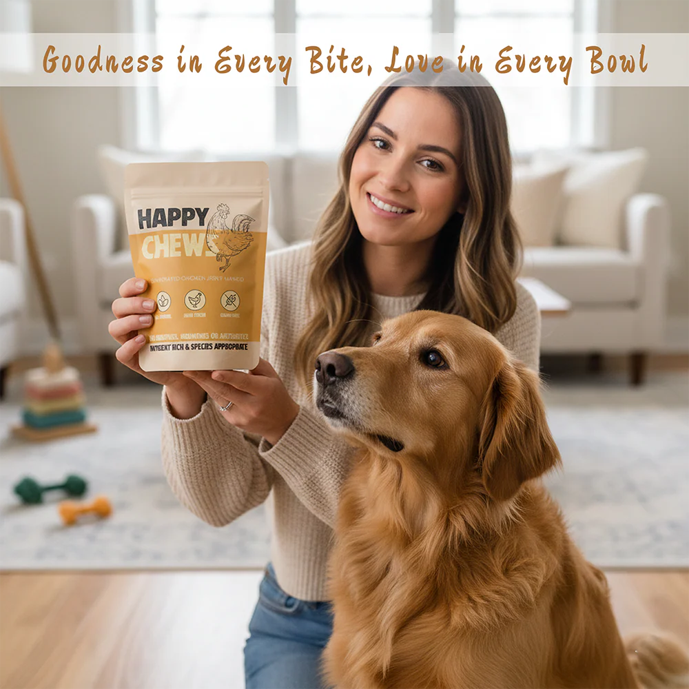 Nootie Happy Chew Dehydrated Mango Flavoured Chicken Jerky Dog Treat - Image 4