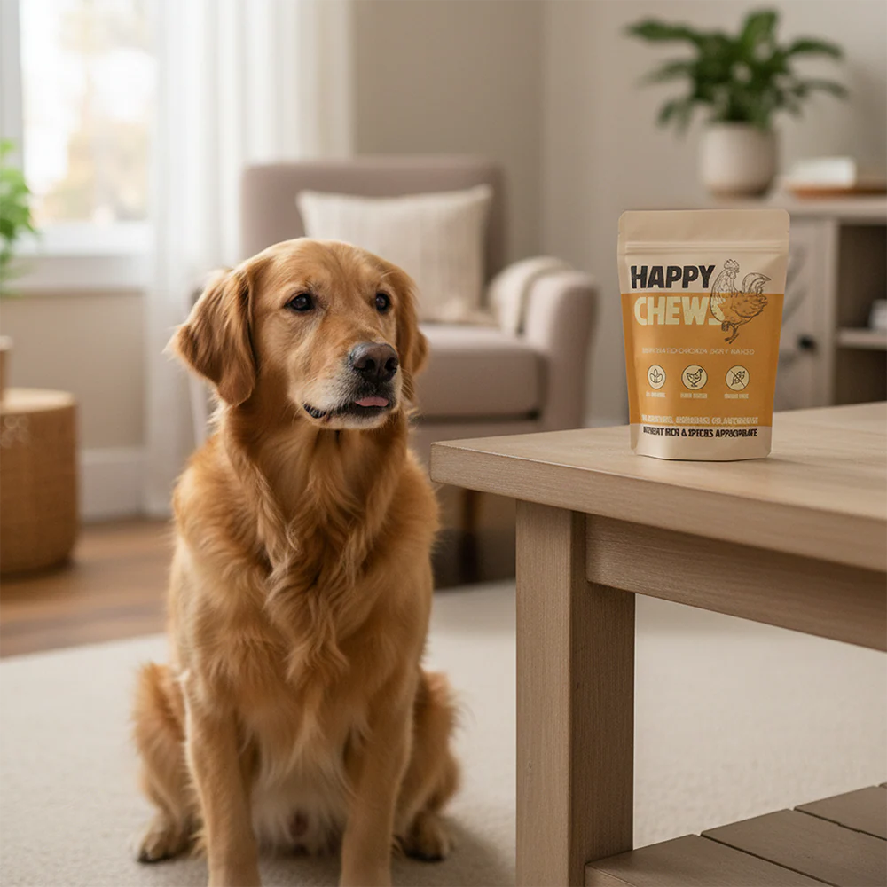Nootie Happy Chew Dehydrated Mango Flavoured Chicken Jerky Dog Treat - Image 6