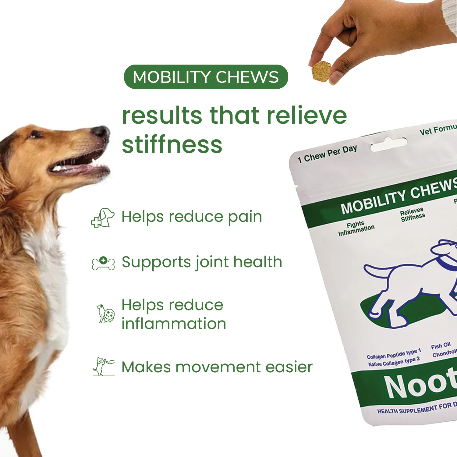 Nootie+ Joint & Bone Mobility Chews Supplement for Dogs - Image 2