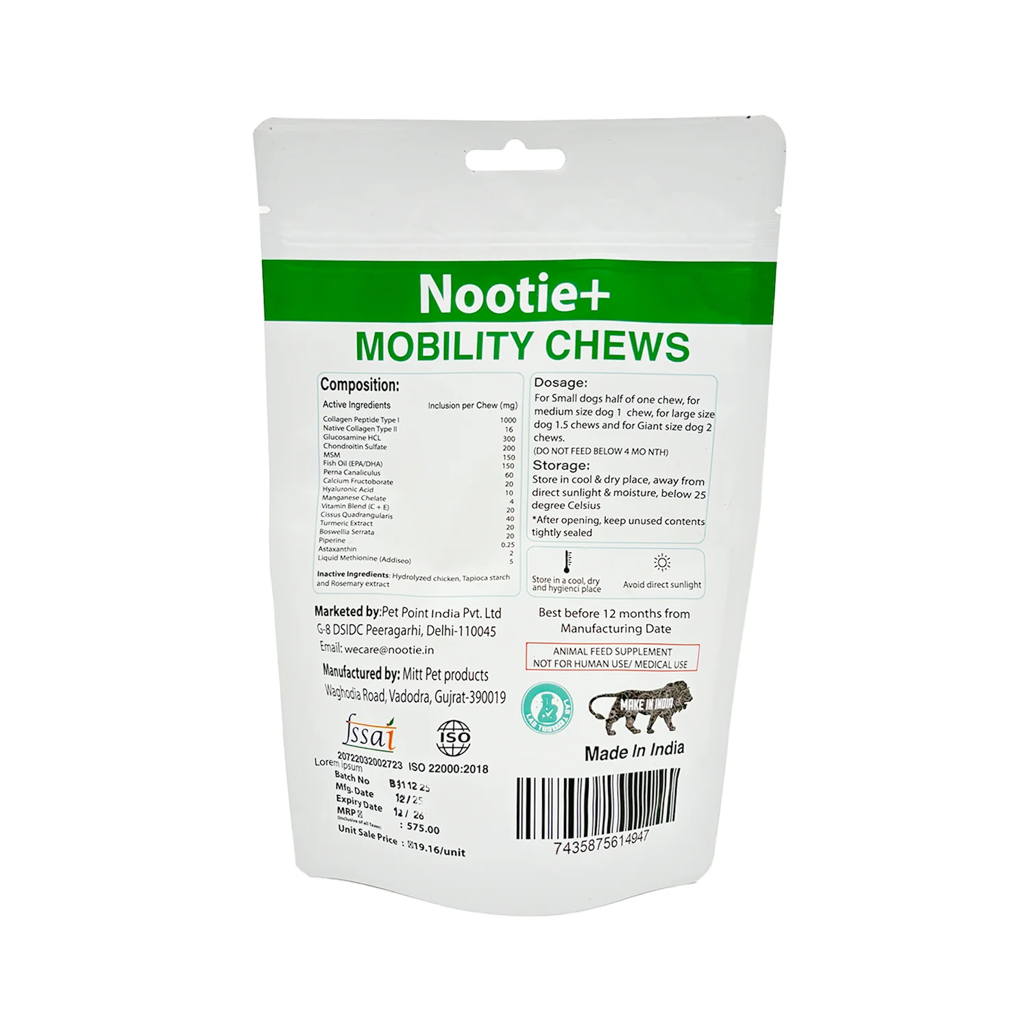 Nootie+ Joint & Bone Mobility Chews Supplement for Dogs - Image 9