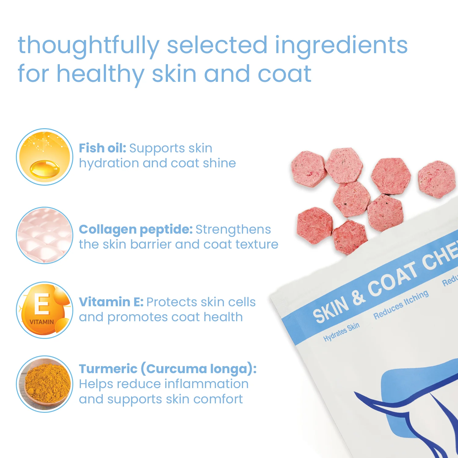 Nootie+ Omega Rich Skin & Coat Support Chews Supplement for Dogs - Image 3
