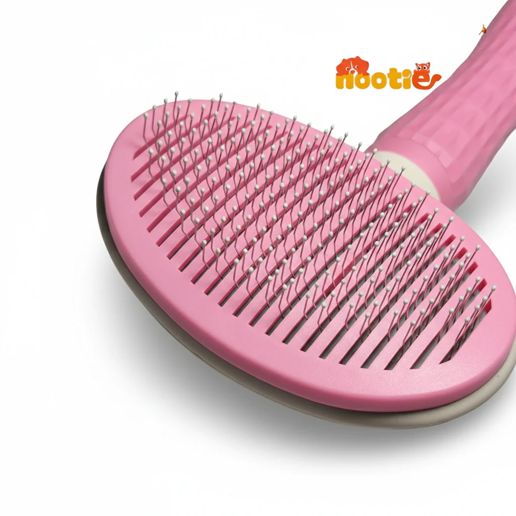 Nootie Slicker Brush for Dogs and Cats (Pink) - Image 2