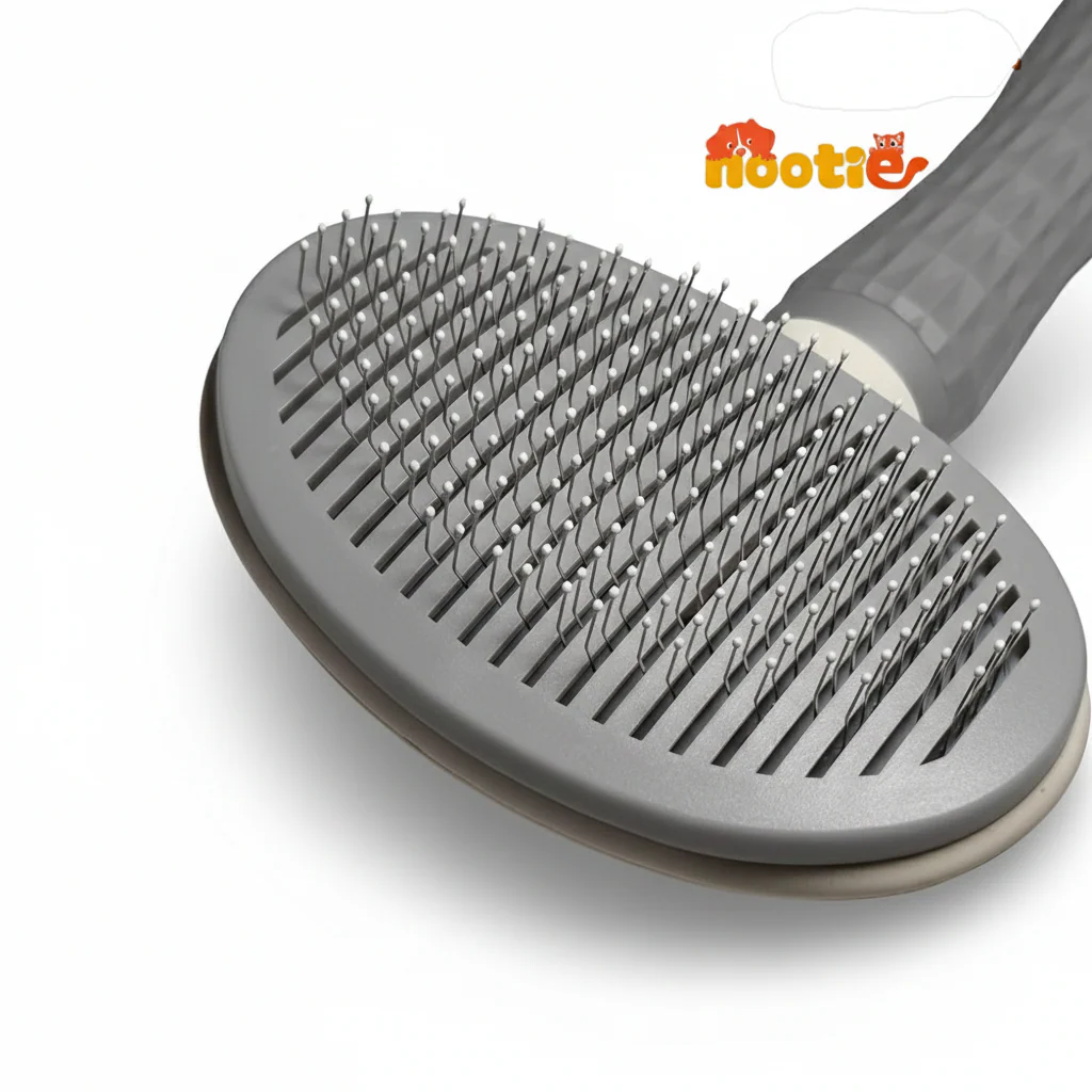 Nootie Slicker Brush for Dogs and Cats (Grey) - Image 2