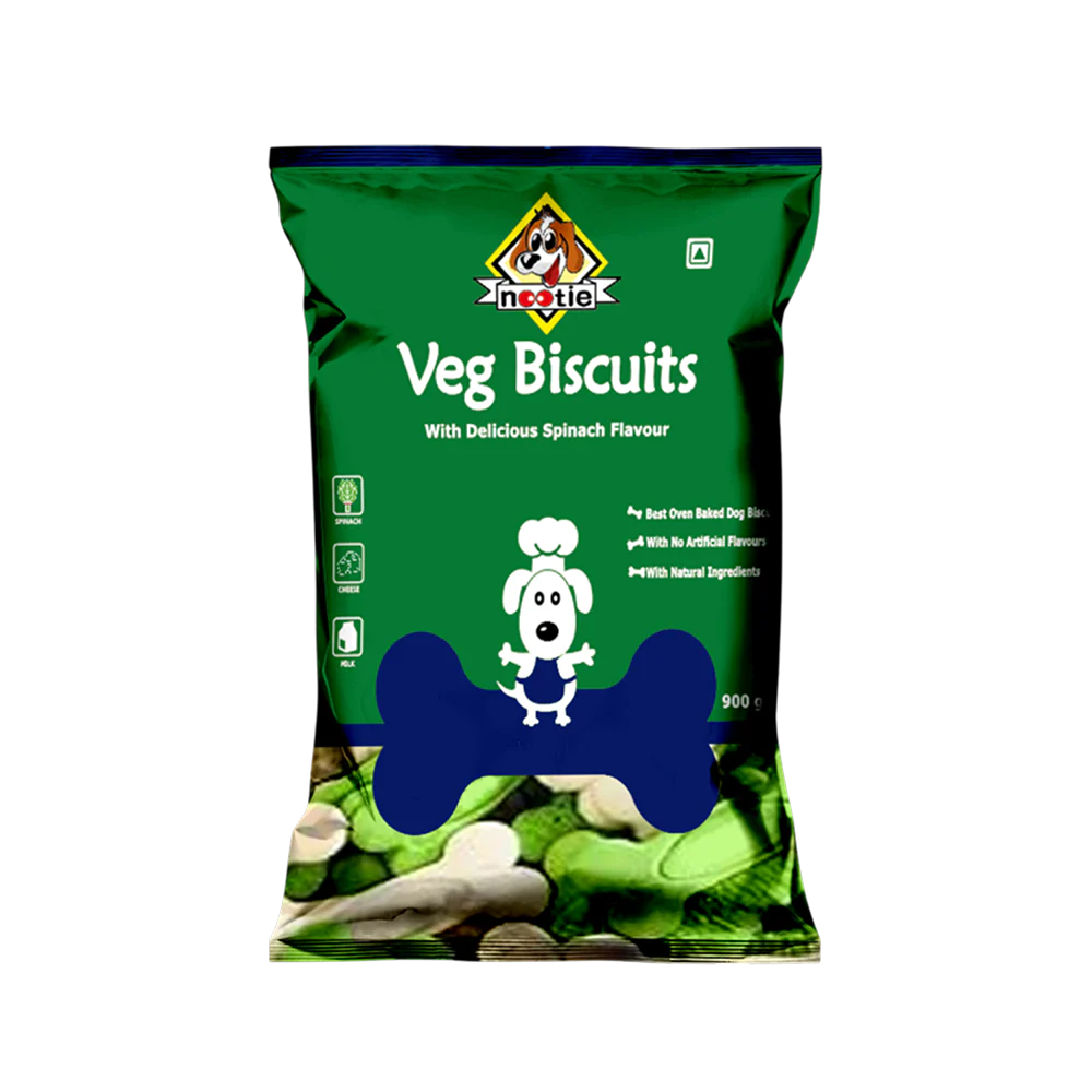 Nootie Spinach & Cheese Flavour Veg Biscuits Adult Dog Treats - Image 2