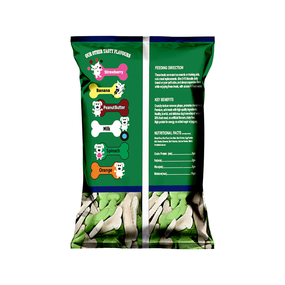 Nootie Spinach & Cheese Flavour Veg Biscuits Adult Dog Treats - Image 5