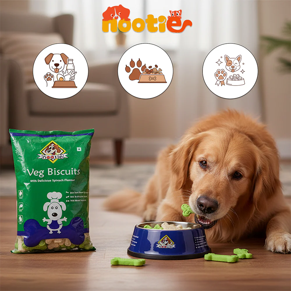 Nootie Spinach & Cheese Flavour Veg Biscuits Adult Dog Treats - Image 6