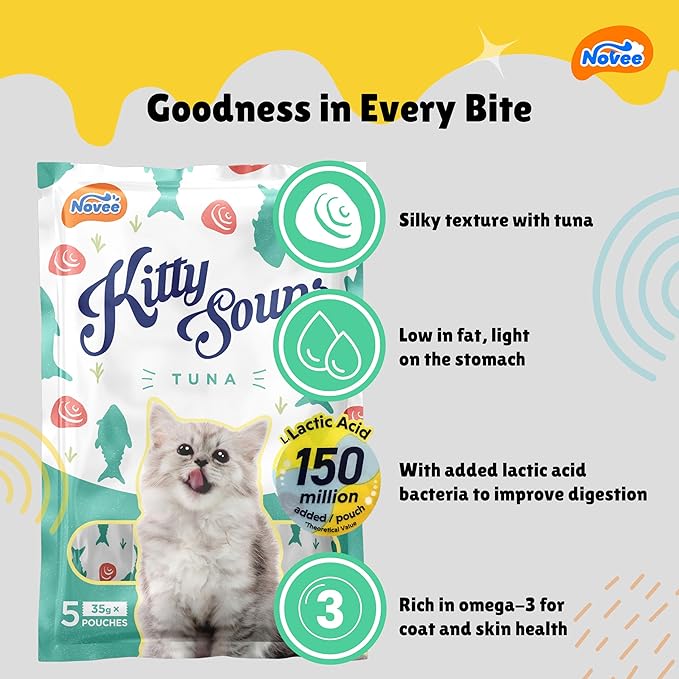 Novee Kitty Tuna Soup Cat Treats - Image 4