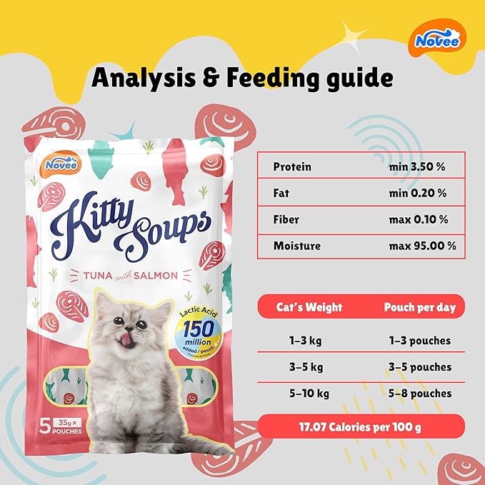 Novee Kitty Tuna with Salmon Soup Cat Treats - Image 3