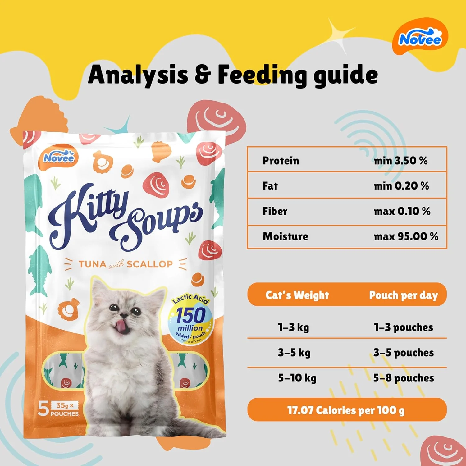 Novee Kitty Tuna with Scallop Soup Cat Treats - Image 2