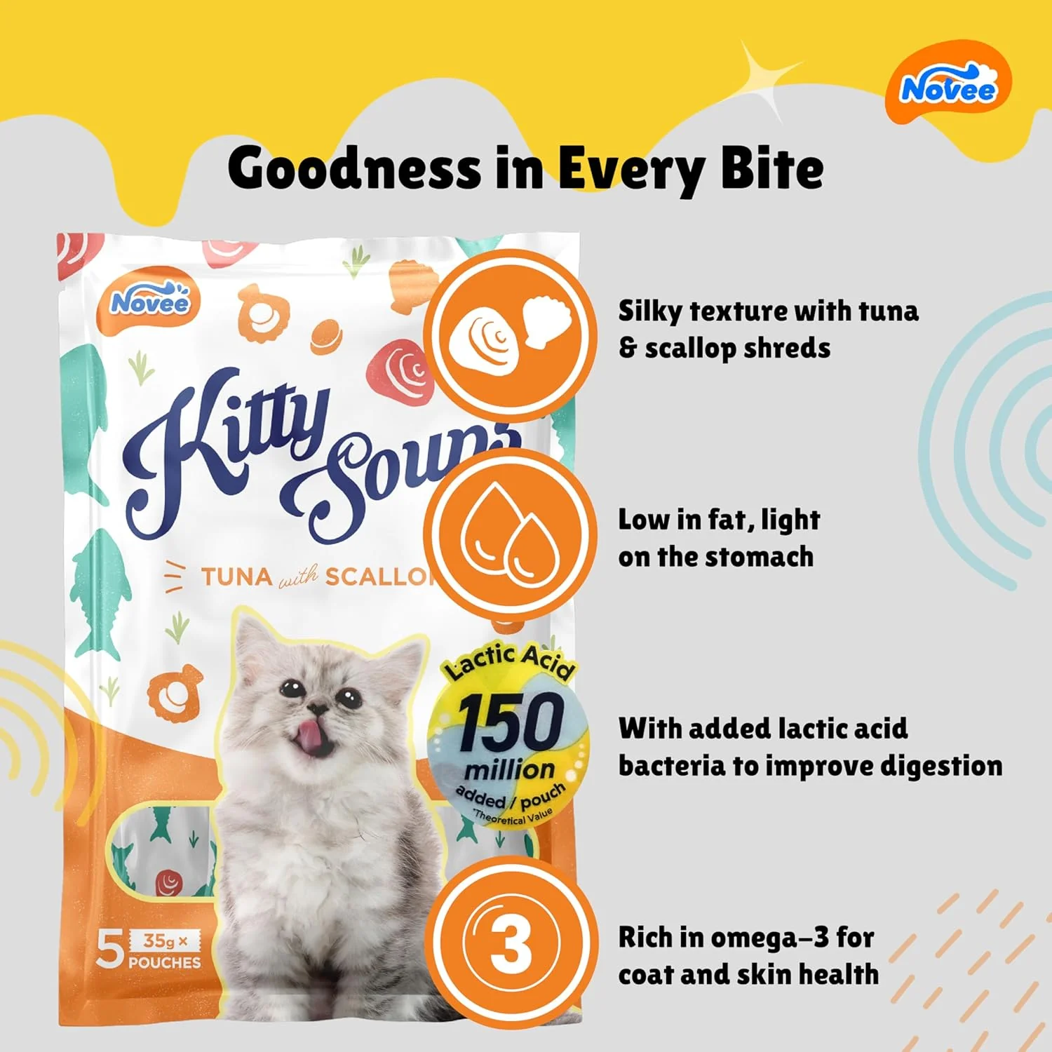 Novee Kitty Tuna with Scallop Soup Cat Treats - Image 4