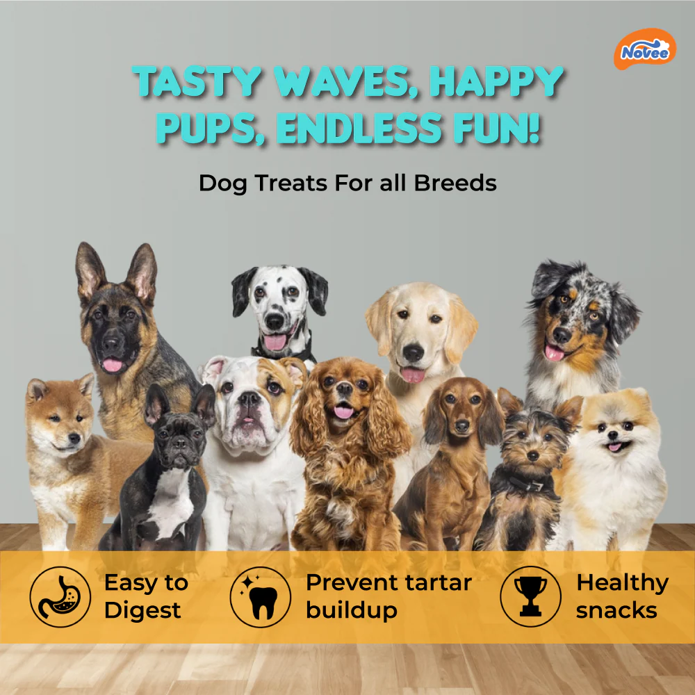 Novee Wave Cut Duo Chicken and Lamb Jerky Treats for Dogs - Image 4