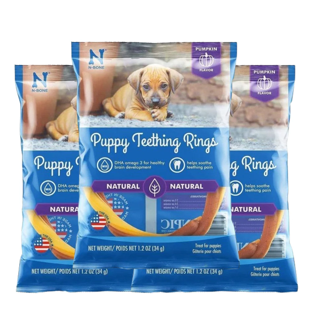 NPIC Pumpkin Flavour N Bone Puppy Teething Ring Dog Treats - Image 3