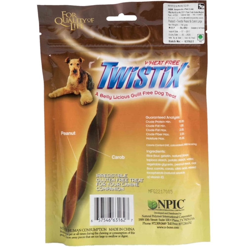 NPIC Twistix Peanut & Carob Flavor Dog Treat - Image 4