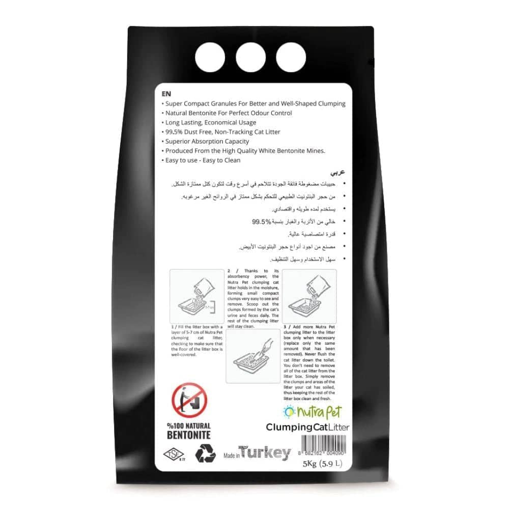 NutraPet Baby Powder White Bentonite Clumping Cat Litter - Image 2