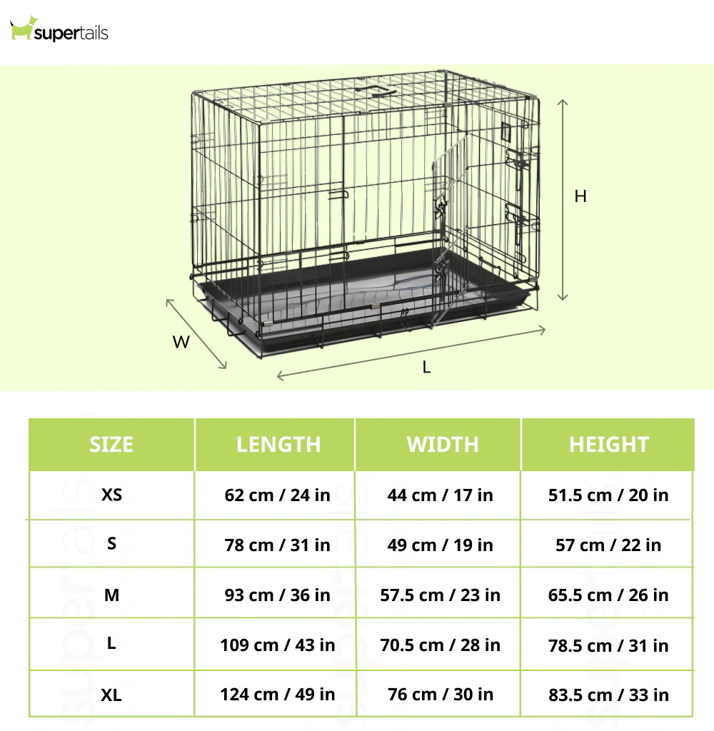 NutraPet Double Door with Divider Cage for Dogs and Cats (Black) - Image 2