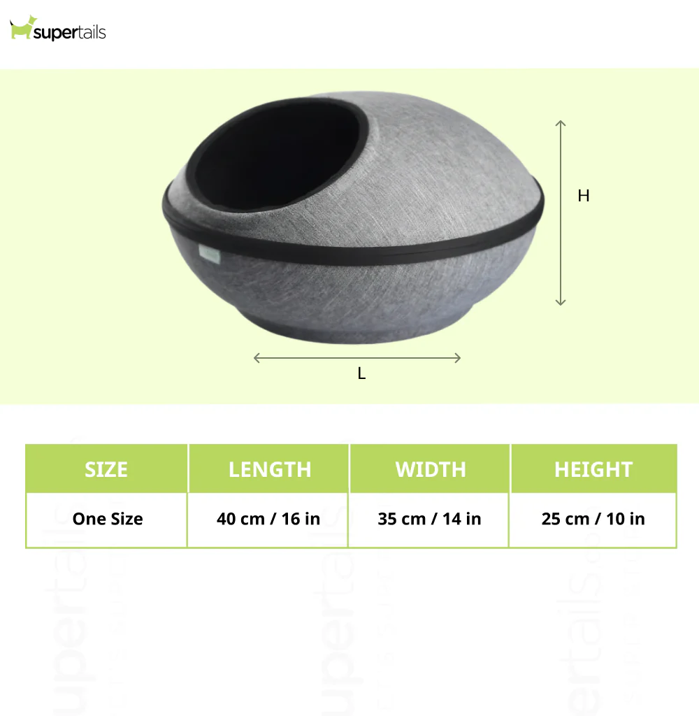 Nutrapet Space Shuttle Pod Bed for Dogs and Cats (Grey) - Image 2
