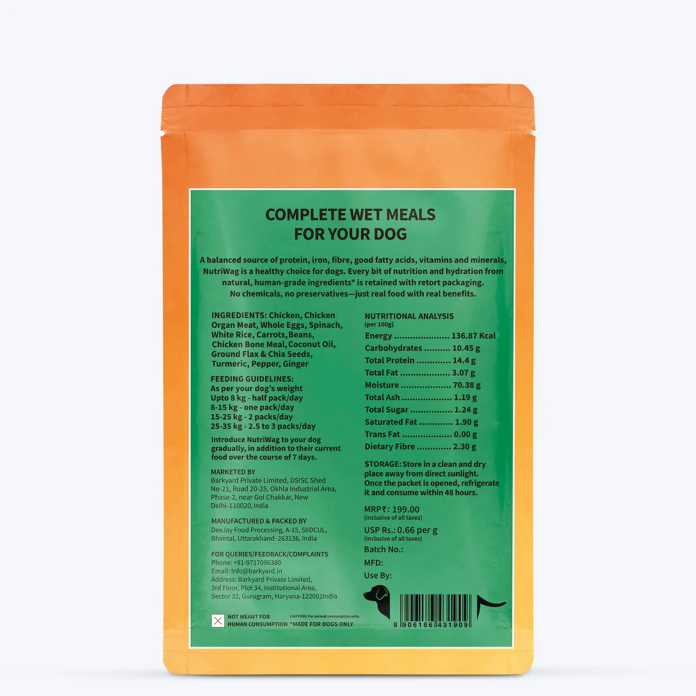 NutriWag Daily Delight Chicken, Spinach & Rice Dog Wet Food - Image 7