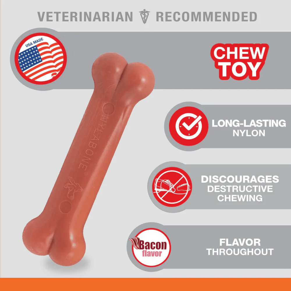 Nylabone Bacon Flavoured Power Chew Bone (Brown) - Image 4