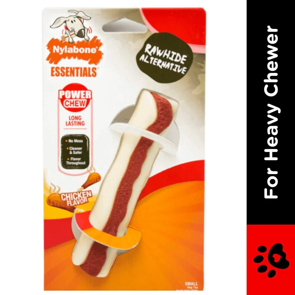 Nylabone Chicken Flavor Nature Inspired Rawhide Roll Power Chew Toy for Dogs - Image 2