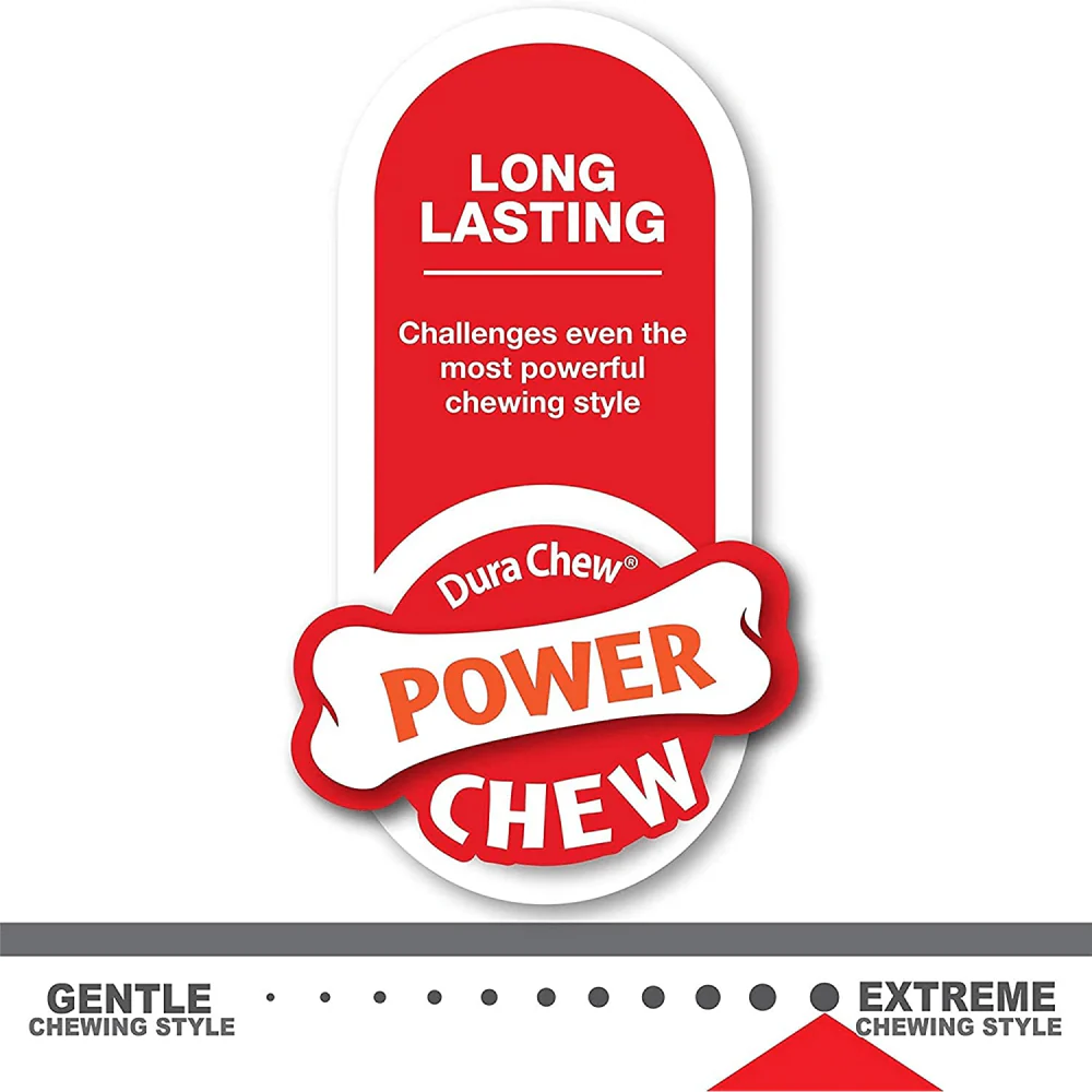 Nylabone Chili Cheese,Buttered Popcorn and Cherry Slushy Flavoured Triple Power Chew Frenzy Bone Toy for Dogs (Yellow, Brown, Beige, Red) - Image 5
