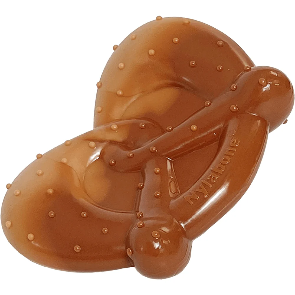 Nylabone Flavor Frenzy Pretzel Toy for Dogs (Brown) - Image 3