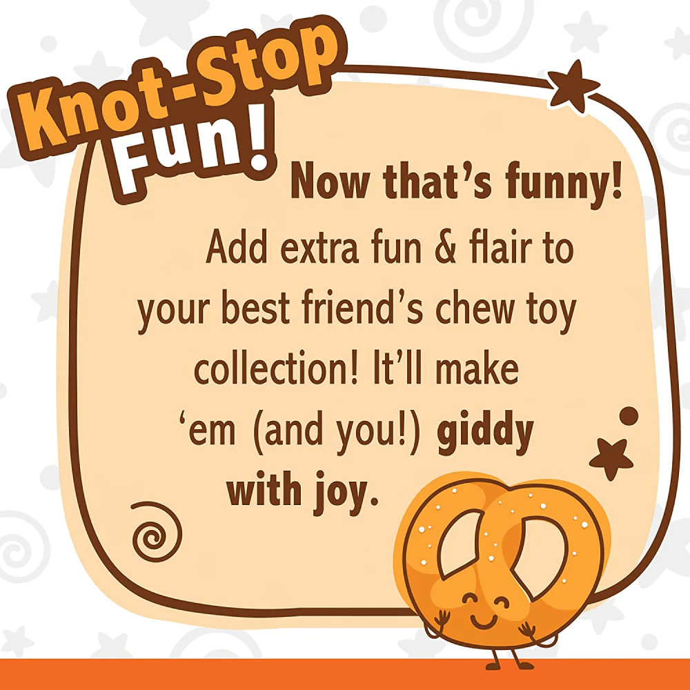 Nylabone Flavor Frenzy Pretzel Toy for Dogs (Brown) - Image 7
