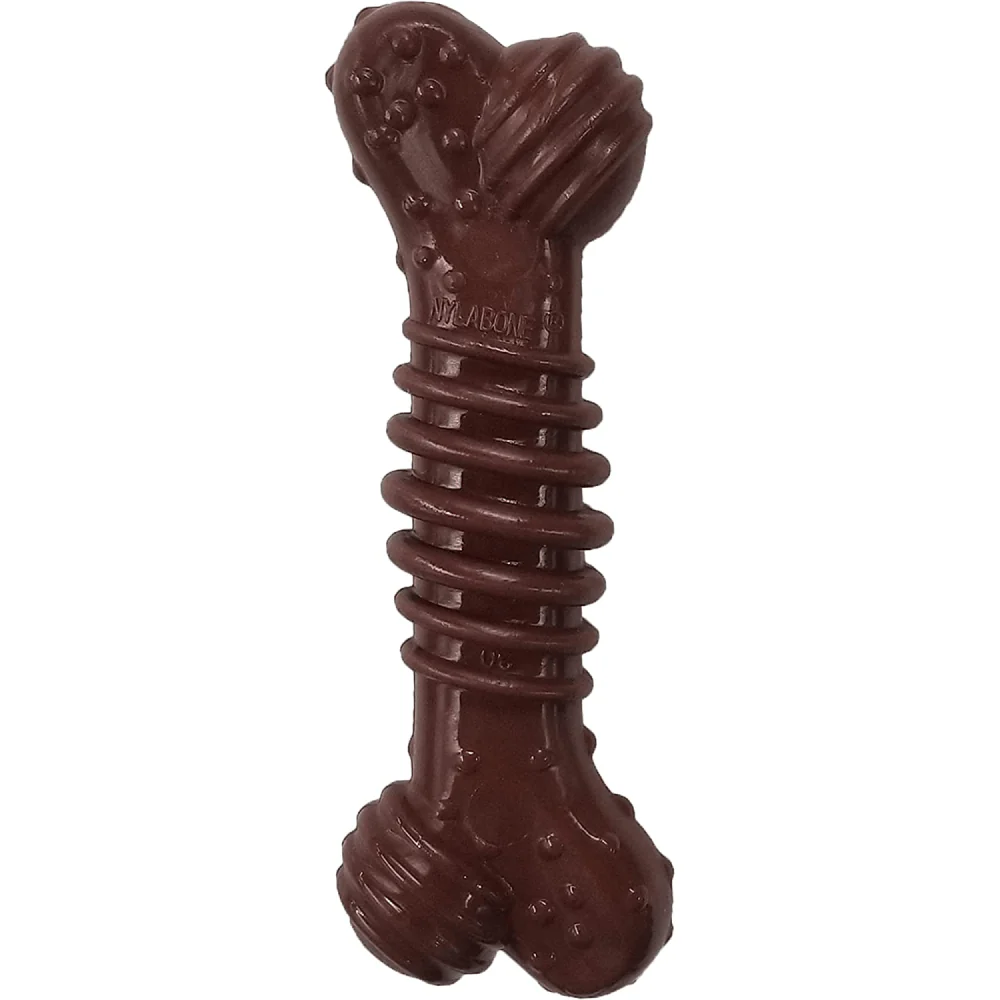 Nylabone Medley Flavoured Textured Power Chew Bone Toy for Dogs (Brown) - Image 3