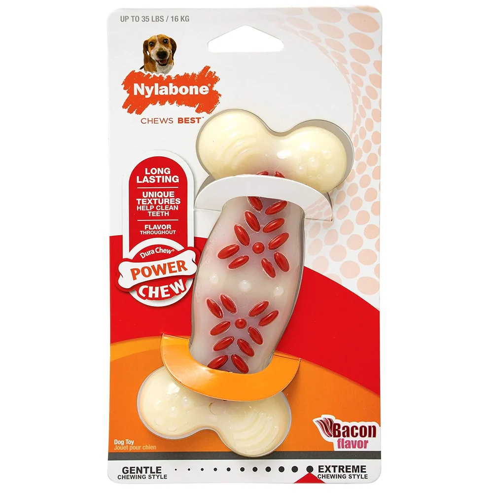 Nylabone Power Action Ridges Bone Chew Toy for Dogs - Image 5