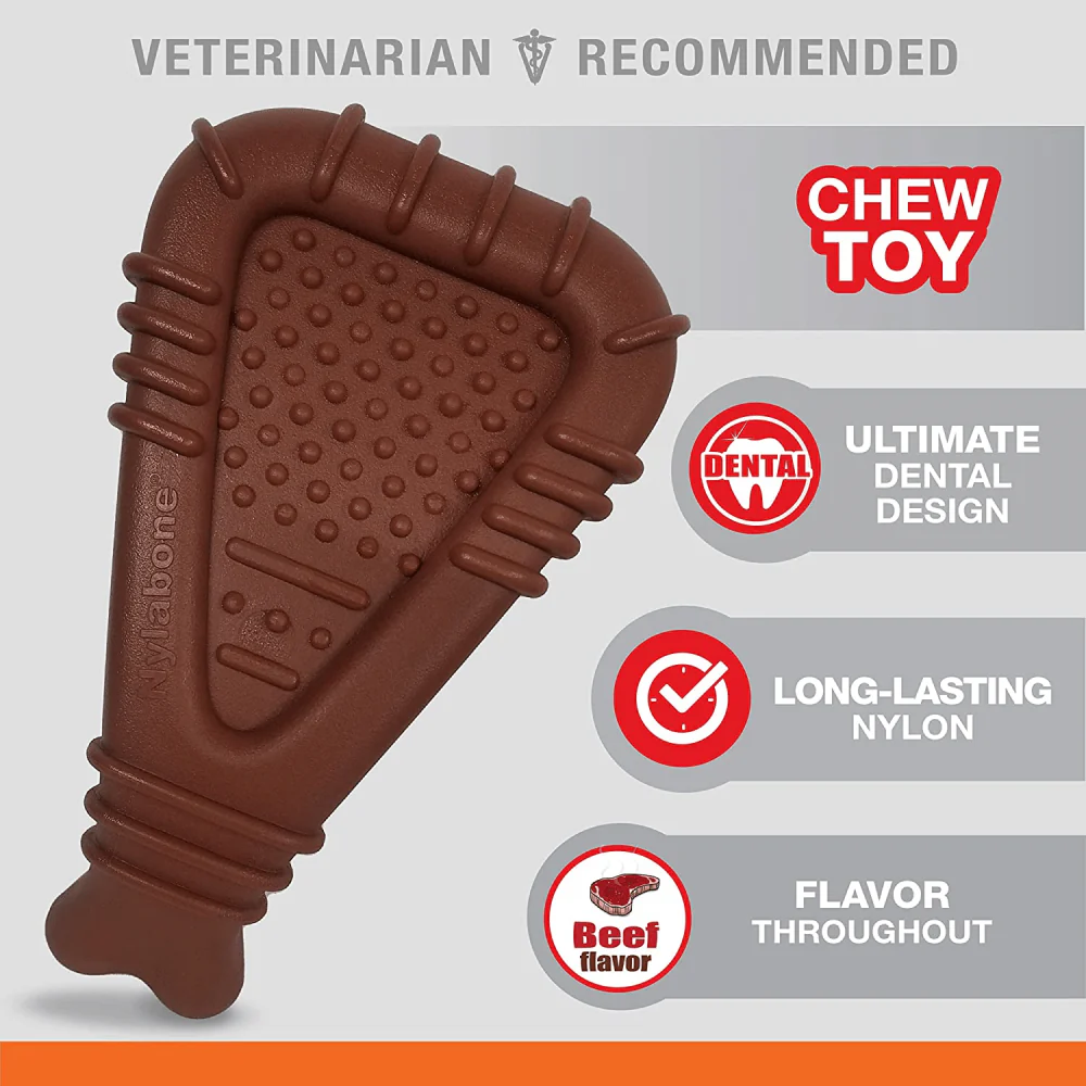 Nylabone  Power Chew Dental Arch Bone Toy for Dogs (Brown) - Image 4