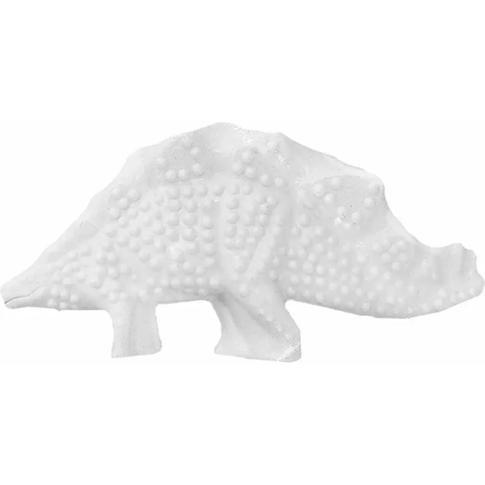 Nylabone Puppy Teething Chicken Flavoured Power Chew Dental Dinosaur Toy for Dogs (White) - Image 3