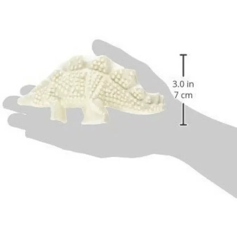 Nylabone Puppy Teething Chicken Flavoured Power Chew Dental Dinosaur Toy for Dogs (White) - Image 5