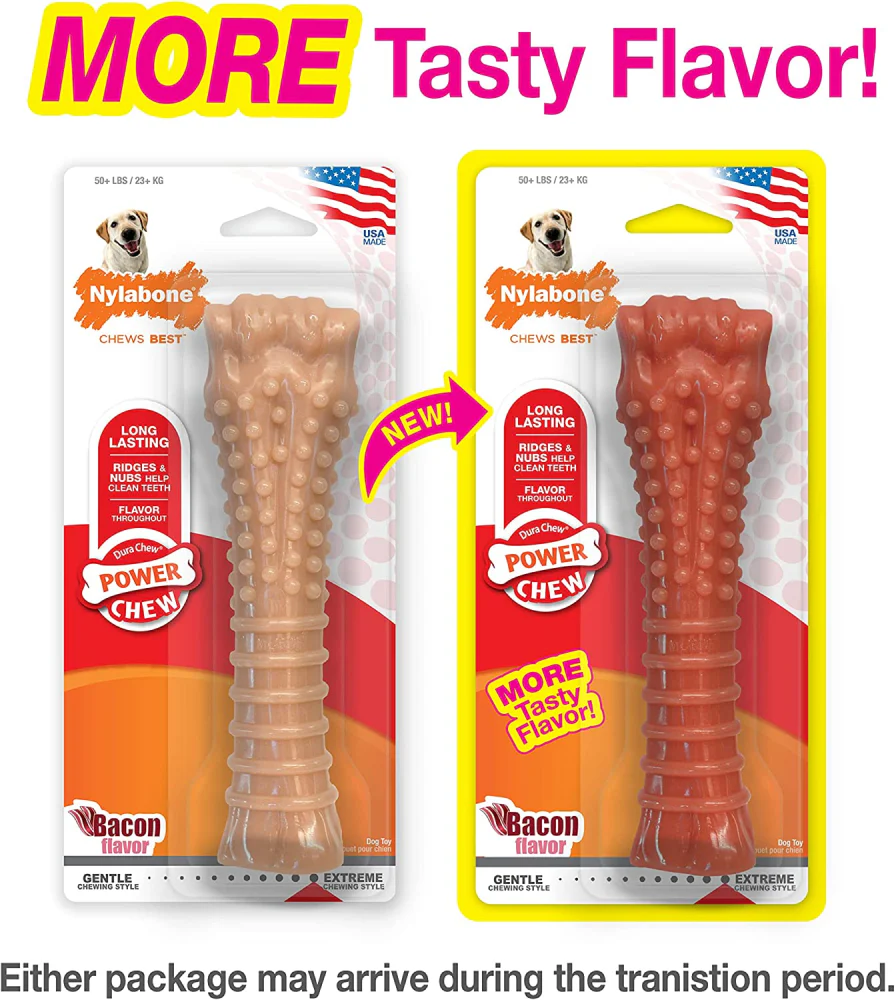 Nylabone Power Chew Textured Bone Toy for Dogs (Brown) - Image 6
