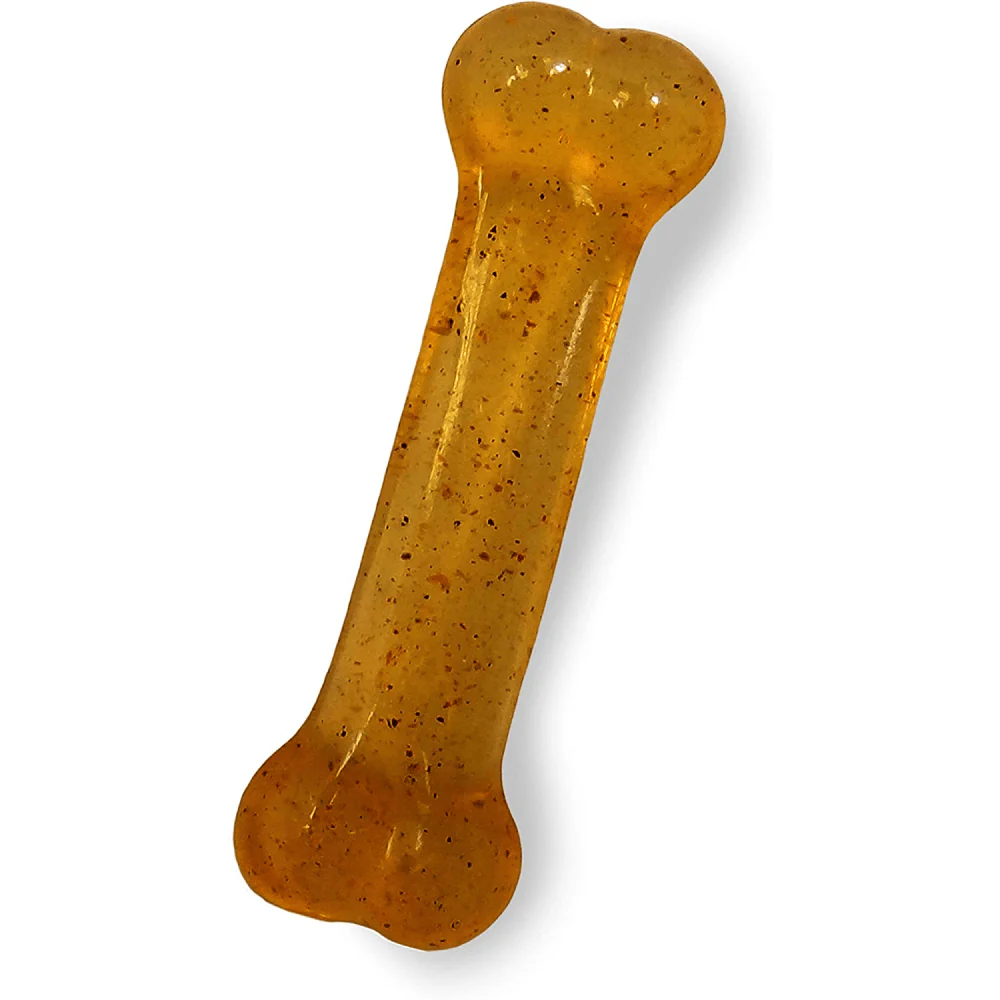 Nylabone Puppy Teething Chicken Flavoured Chew Bone Toy for Dogs (Brown) - Image 5