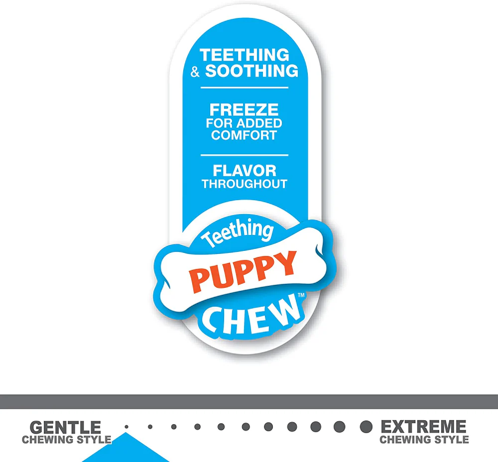 Nylabone Puppy Teething Lamb and Apple Flavoured Chew Bone Toy for Dogs (Yellow) - Image 11