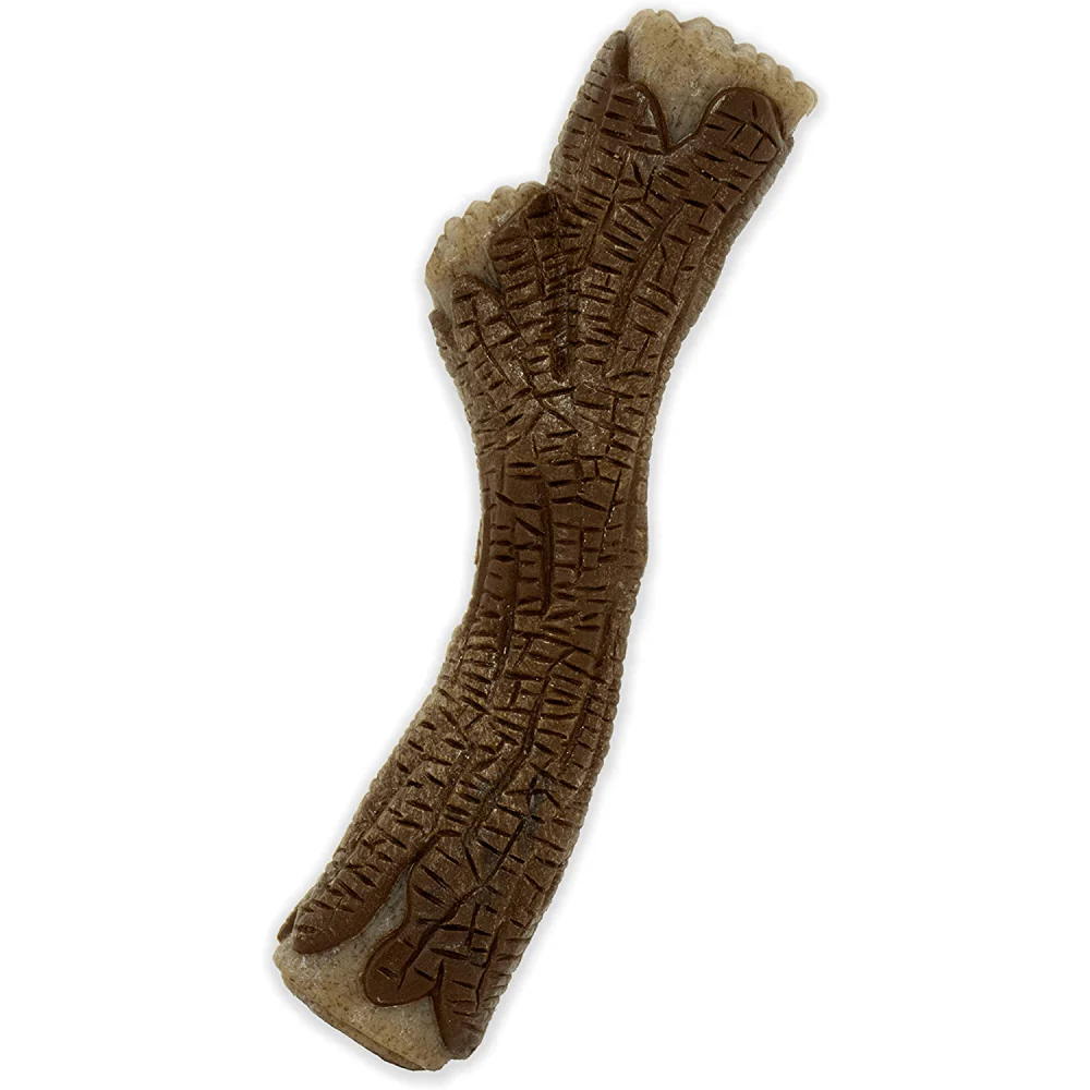 Nylabone Puppy Teething Maple Bacon Flavoured Stong Chew Real Wood Sticks Toy for Dogs (Brown) - Image 3