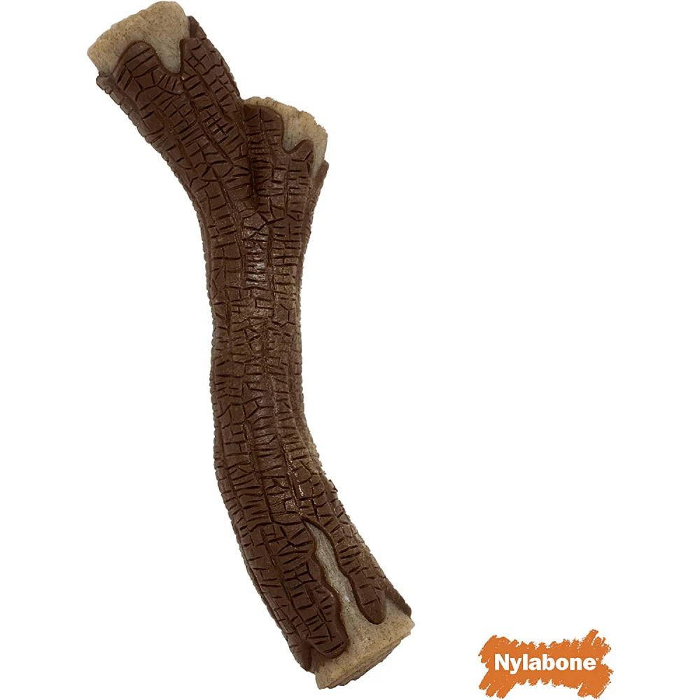 Nylabone Puppy Teething Maple Bacon Flavoured Stong Chew Real Wood Sticks Toy for Dogs (Brown) - Image 4
