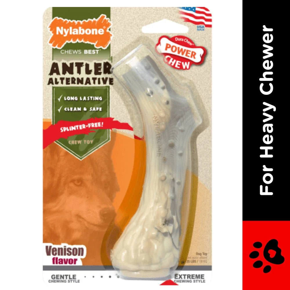 Nylabone Spilt Antler Nature Inspired Power Chew Toy for Dogs - Image 2